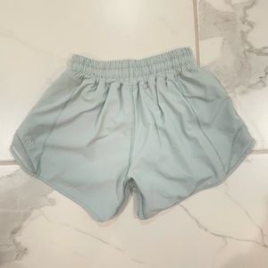 RARE LULULEMON! hazy jade hotty hots size 0! 4 inch!